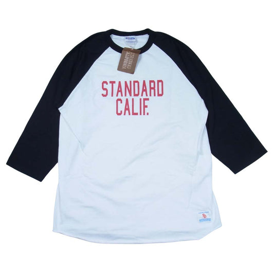 STANDARD CALIFORNIA スタンダードカリフォルニア SD HEAVYWEIGHT LOGO BBT SD LTD ヘビーウェイト ロゴ ベースボール ラグラン Tシャツ ブラック系 XL【新古品】【未使用】【中古】