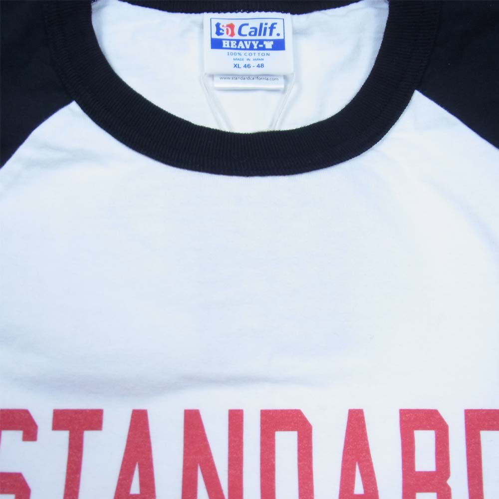 STANDARD CALIFORNIA スタンダードカリフォルニア SD HEAVYWEIGHT LOGO BBT SD LTD ヘビーウェイト ロゴ ベースボール ラグラン Tシャツ ブラック系 XL【新古品】【未使用】【中古】