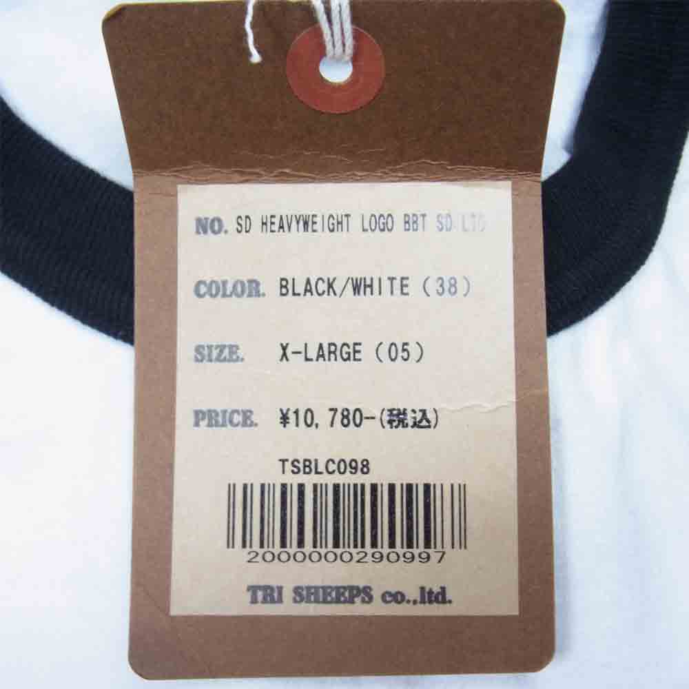 STANDARD CALIFORNIA スタンダードカリフォルニア SD HEAVYWEIGHT LOGO BBT SD LTD ヘビーウェイト ロゴ ベースボール ラグラン Tシャツ ブラック系 XL【新古品】【未使用】【中古】