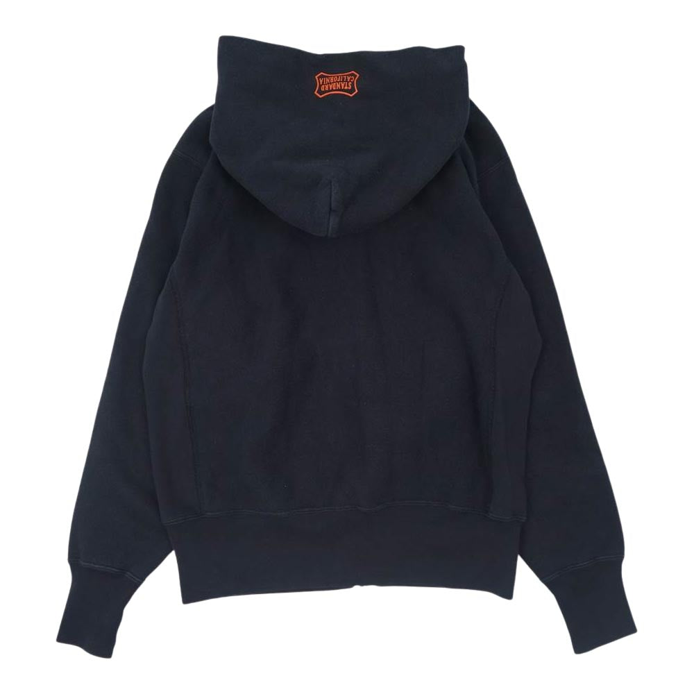 STANDARD CALIFORNIA スタンダードカリフォルニア × Champion チャンピオン リバースウィーブ スウェット ジップアップ パーカー ブラック系 M【中古】
