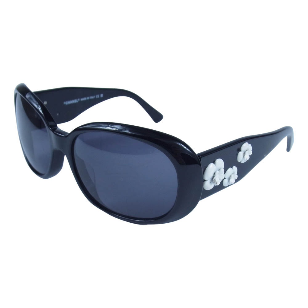CHANEL シャネル 5113 カメリア サングラス イタリア製 ブラック系 56□16 130【中古】