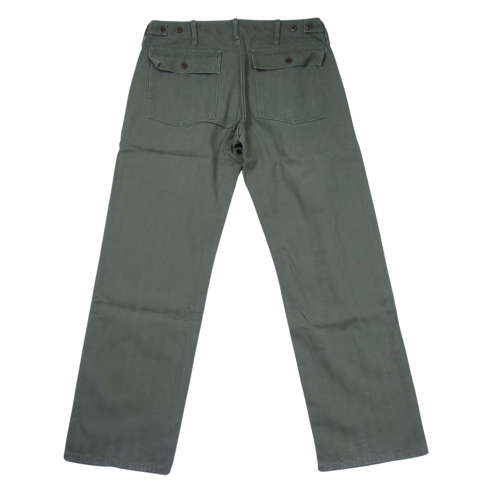 VISVIM ビズビム 18AW 0118205008010 DRILL MIL PANTS HERRINGBONE ヘリンボーン ドリル ミル パンツ グリーン系 S【中古】