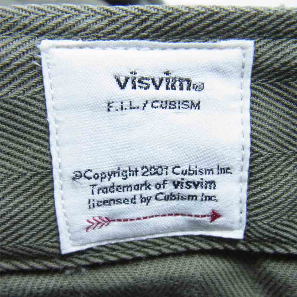 VISVIM ビズビム 18AW 0118205008010 DRILL MIL PANTS HERRINGBONE ヘリンボーン ドリル ミル パンツ グリーン系 S【中古】