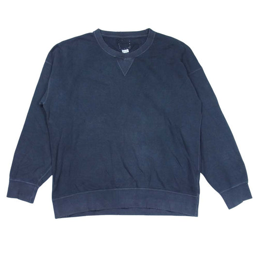 VISVIM ビズビム 19AW 0119205010018 JUMBO SWEAT L/S UNEVEN DYE ジャンボ スウェット クルーネック ブラック系 2【中古】