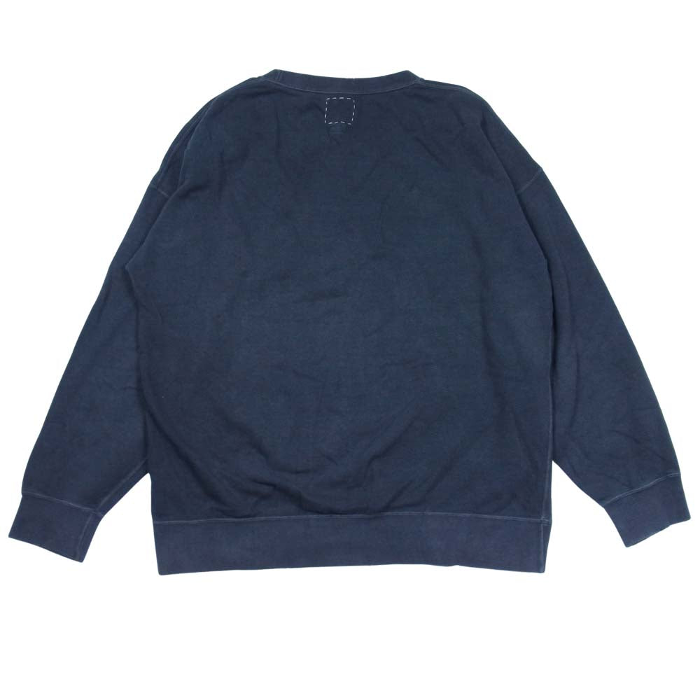VISVIM ビズビム 19AW 0119205010018 JUMBO SWEAT L/S UNEVEN DYE ジャンボ スウェット クルーネック ブラック系 2【中古】