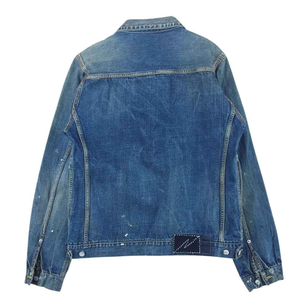 VISVIM ビズビム 18AW 0118205006006 101 JKT DRY DENIM ペイント加工 デニム ジャケット インディゴブルー系 2【中古】