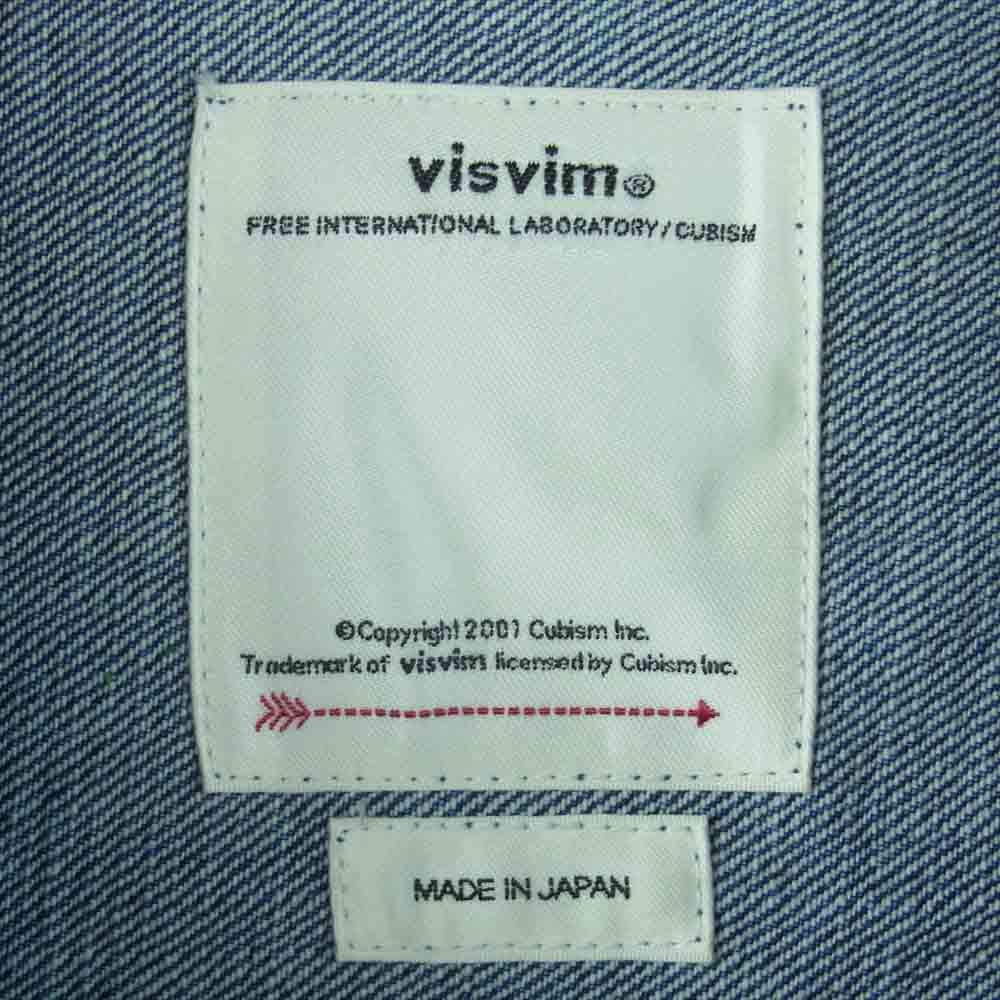 VISVIM ビズビム 18AW 0118205006006 101 JKT DRY DENIM ペイント加工 デニム ジャケット インディゴブルー系 2【中古】
