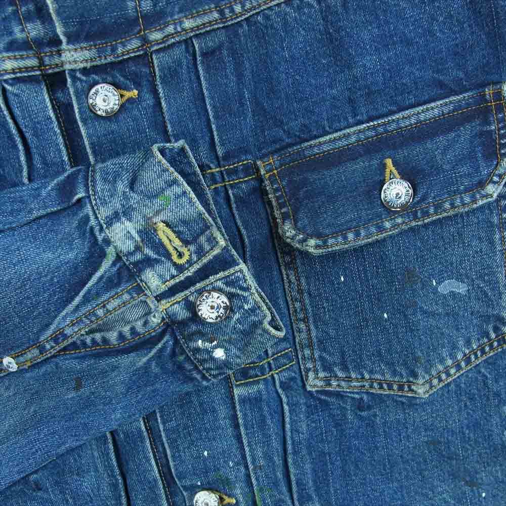 VISVIM ビズビム 18AW 0118205006006 101 JKT DRY DENIM ペイント加工 デニム ジャケット インディゴブルー系 2【中古】
