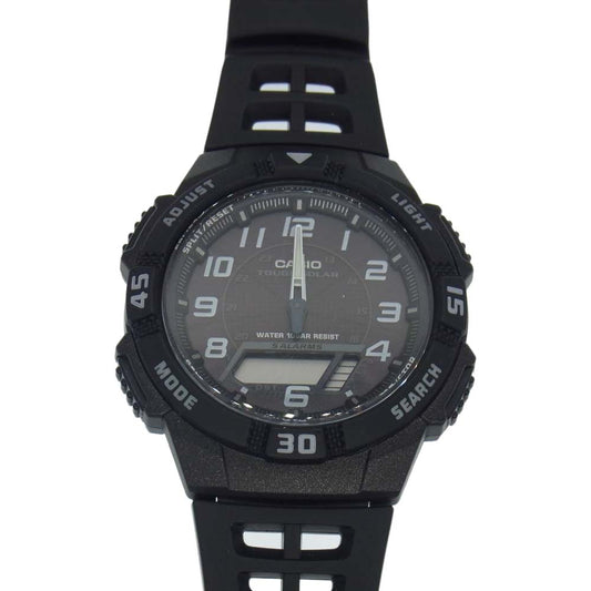 CASIO カシオ 5208JA AQ-S800W タフソーラー スタンダード ウォッチ 腕時計 ブラック系【中古】
