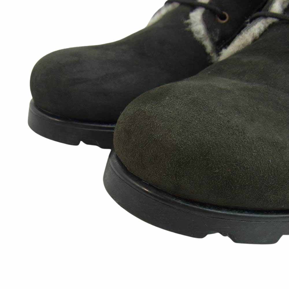 MONCLER モンクレール VANCOUVER バンクーバー 内ボア スエード レザー レースアップ ブーツ チャコール系 43【美品】【中古】