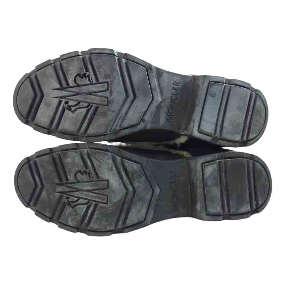 MONCLER モンクレール VANCOUVER バンクーバー 内ボア スエード レザー レースアップ ブーツ チャコール系 43【美品】【中古】