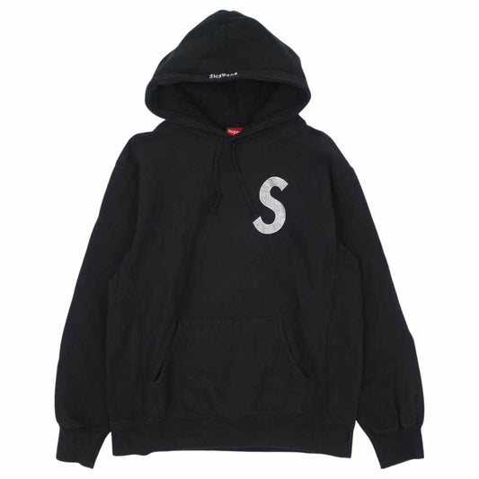 Supreme シュプリーム 21SS Swarovski S Logo Hooded Sweatshirt スワロフスキー ロゴ スウェット フーディ ブラック系 M【中古】