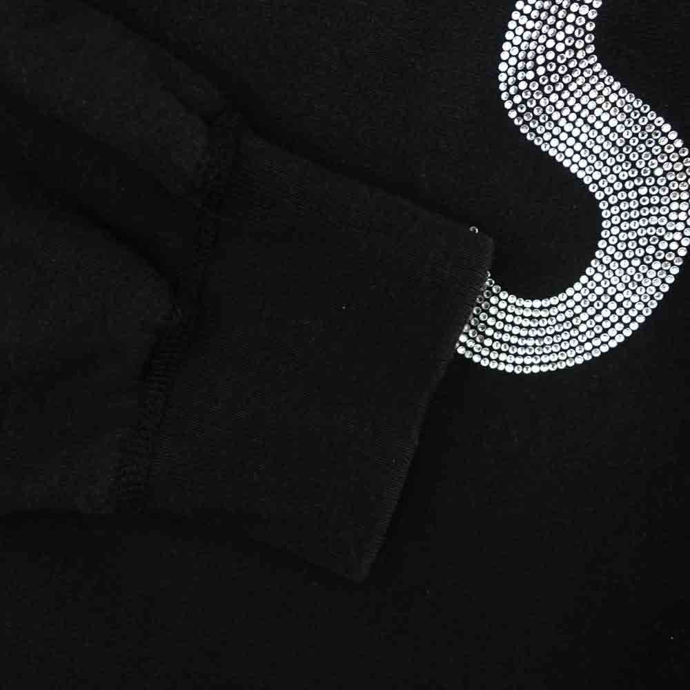 Supreme シュプリーム 21SS Swarovski S Logo Hooded Sweatshirt スワロフスキー ロゴ スウェット フーディ ブラック系 M【中古】