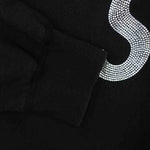Supreme シュプリーム 21SS Swarovski S Logo Hooded Sweatshirt スワロフスキー ロゴ スウェット フーディ ブラック系 M【中古】