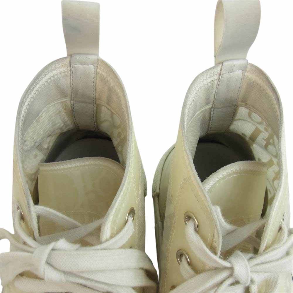 Dior ディオール B23 High Top Logo Oblique オブリーク ハイカット スニーカー ホワイト系 オフホワイト系 39【中古】