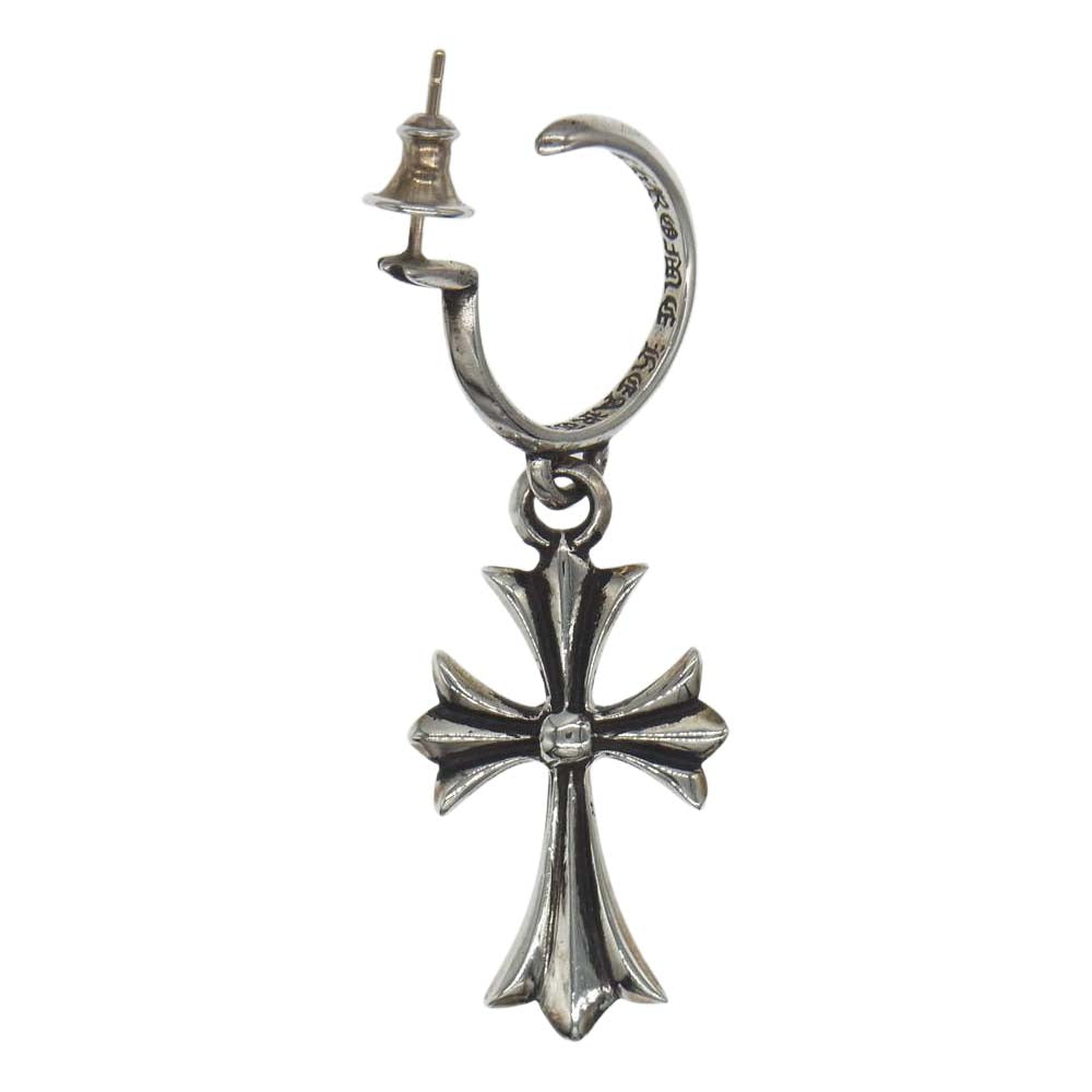 CHROME HEARTS クロムハーツ（原本有） TINY CH CROSS タイニー CHクロス フープ ピアス シルバー系【中古】