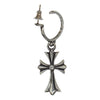 CHROME HEARTS クロムハーツ（原本有） TINY CH CROSS タイニー CHクロス フープ ピアス シルバー系【中古】