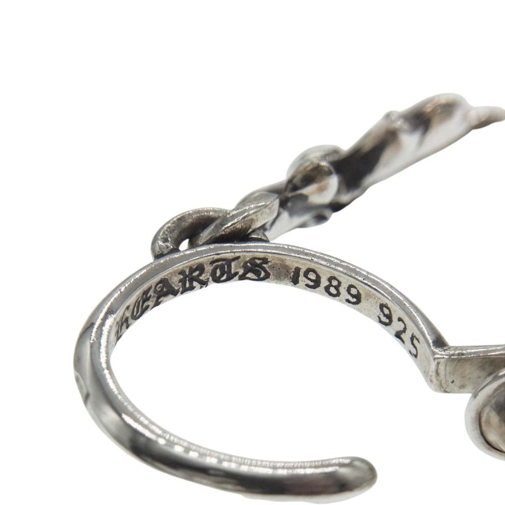 CHROME HEARTS クロムハーツ（原本有） TINY CH CROSS タイニー CHクロス フープ ピアス シルバー系【中古】