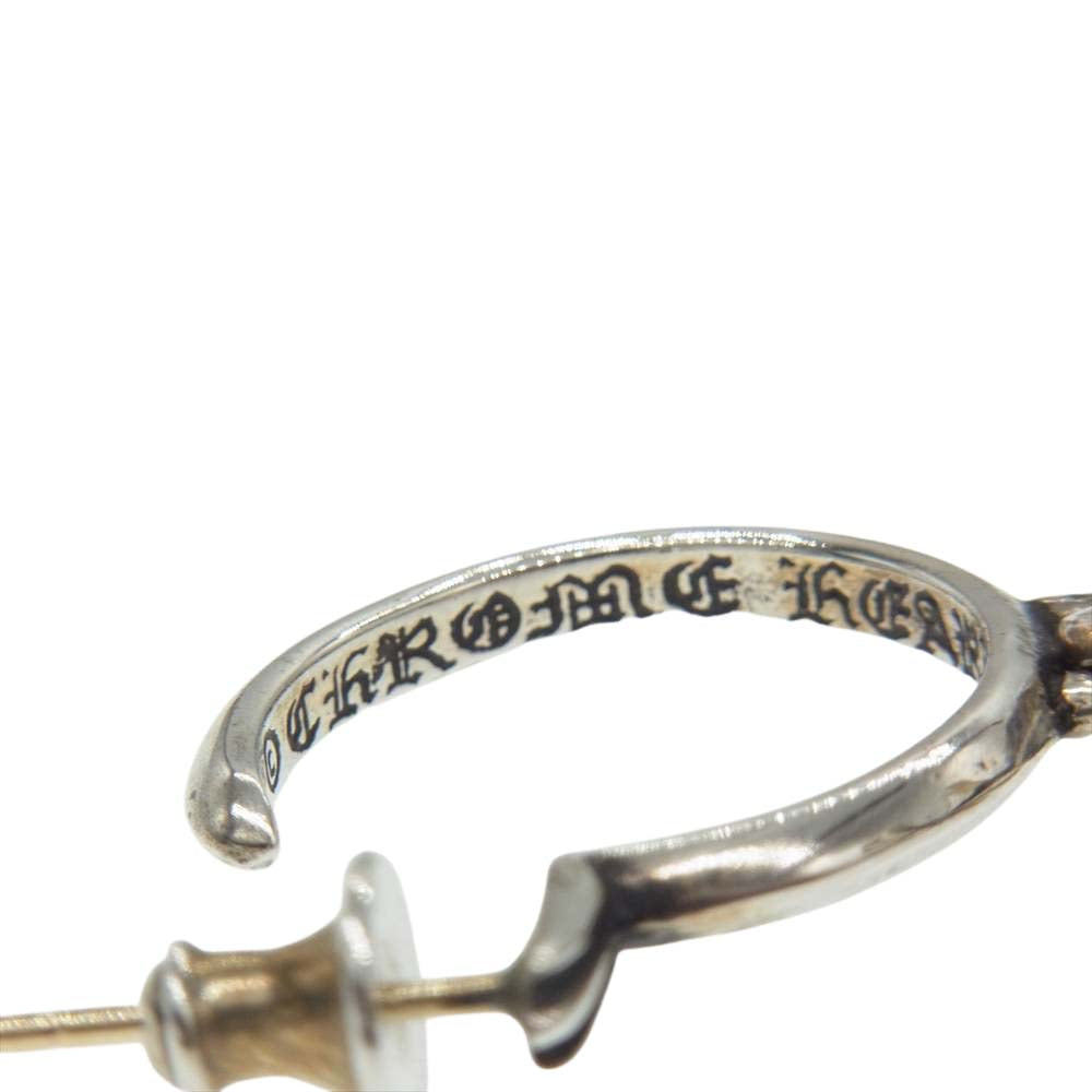 CHROME HEARTS クロムハーツ（原本有） TINY CH CROSS タイニー CHクロス フープ ピアス シルバー系【中古】