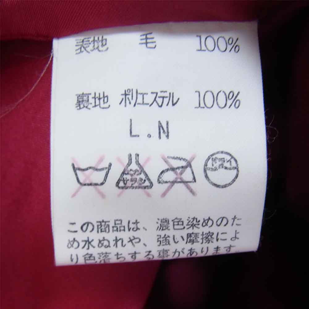 agnes b. アニエスベー カシミヤ＆アンゴラ混ウール ノーカラー ジャケット レッド系 1【中古】