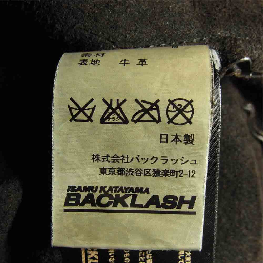 ISAMUKATAYAMA BACKLASH イサムカタヤマバックラッシュ 1254-01 イタリアン ダブルショルダー 製品染め シングル ライダース ジャケット ブラック系 M【中古】