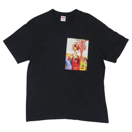 Supreme シュプリーム 19SS Sekintani La Norihiro Tee セキンタニラノリヒロ グラフィック プリント 半袖 Tシャツ ブラック系 L【中古】