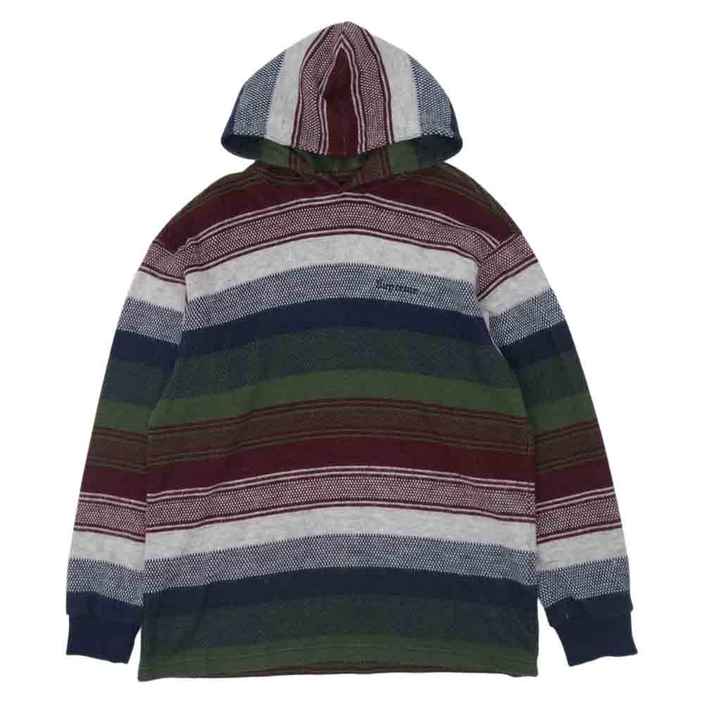 Supreme シュプリーム 18AW Knit Stripe Hooded L/S Top ニット ストライプ プルオーバー パーカー マルチカラー系【中古】