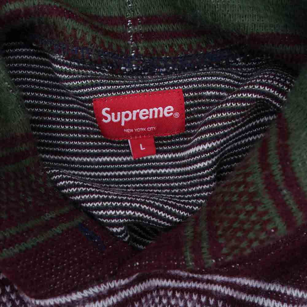 Supreme シュプリーム 18AW Knit Stripe Hooded L/S Top ニット ストライプ プルオーバー パーカー マルチカラー系【中古】
