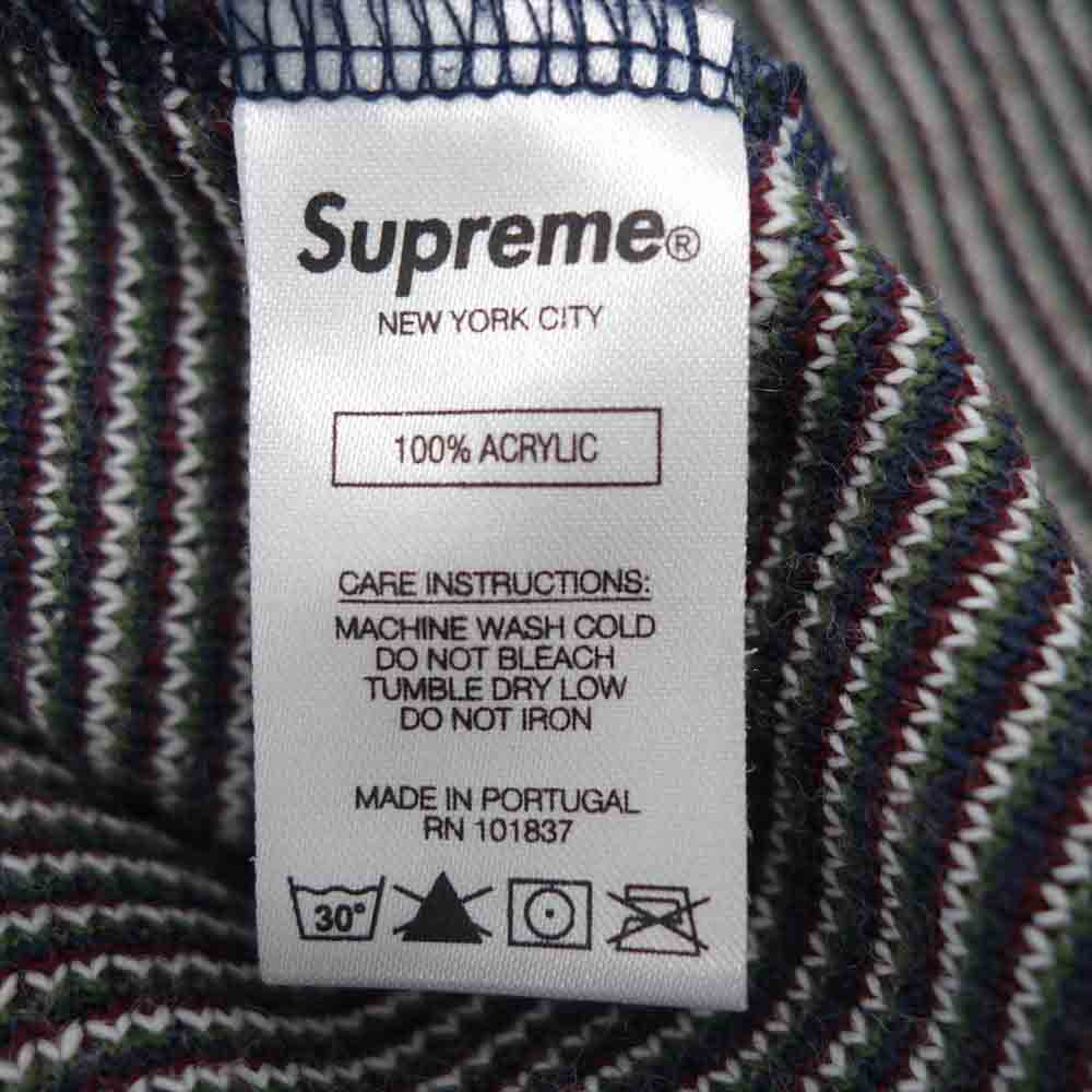Supreme シュプリーム 18AW Knit Stripe Hooded L/S Top ニット ストライプ プルオーバー パーカー マルチカラー系【中古】