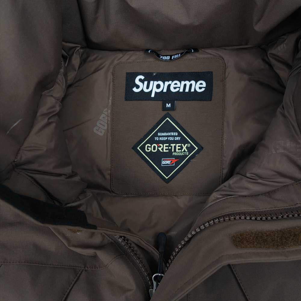 Supreme シュプリーム 18AW GORE TEX 700 Fill Down Parka ゴアテックス 700フィル ダウン ジャケット ブラウン系 M【美品】【中古】