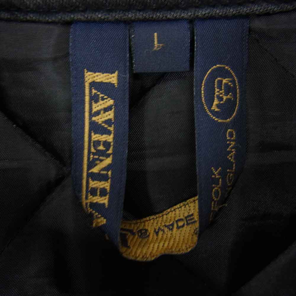 LAVENHAM ラベンハム キルティング ジャケット 襟 コーデュロイ ブラック系 L【中古】