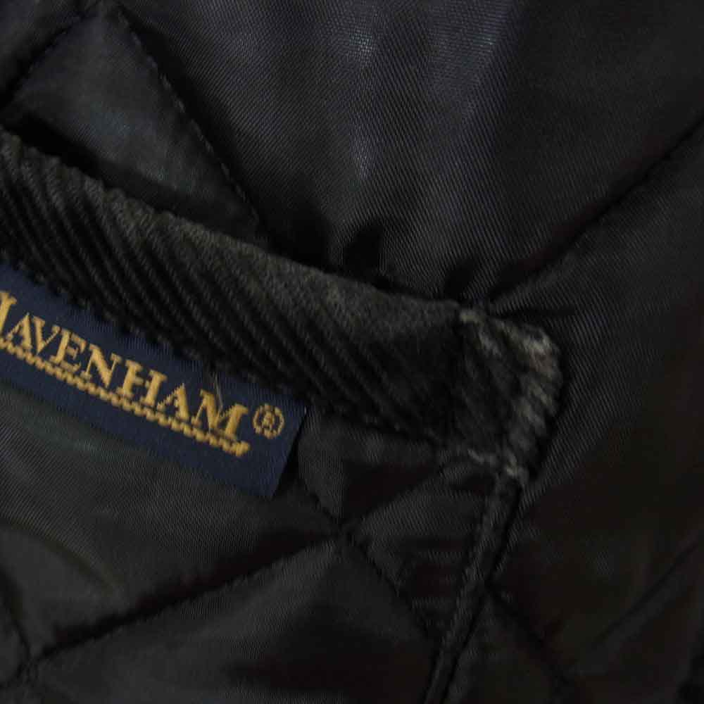 LAVENHAM ラベンハム キルティング ジャケット 襟 コーデュロイ ブラック系 L【中古】