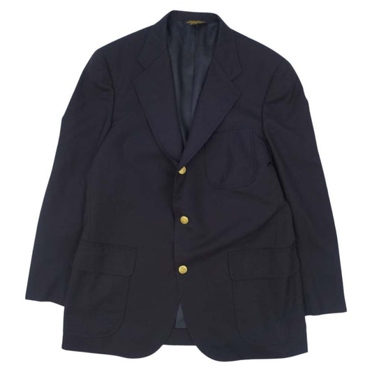 Brooks Brothers ブルックスブラザーズ 3B 金ボタン ウール ブレザー ジャケット ブラック系 BA　A6【中古】