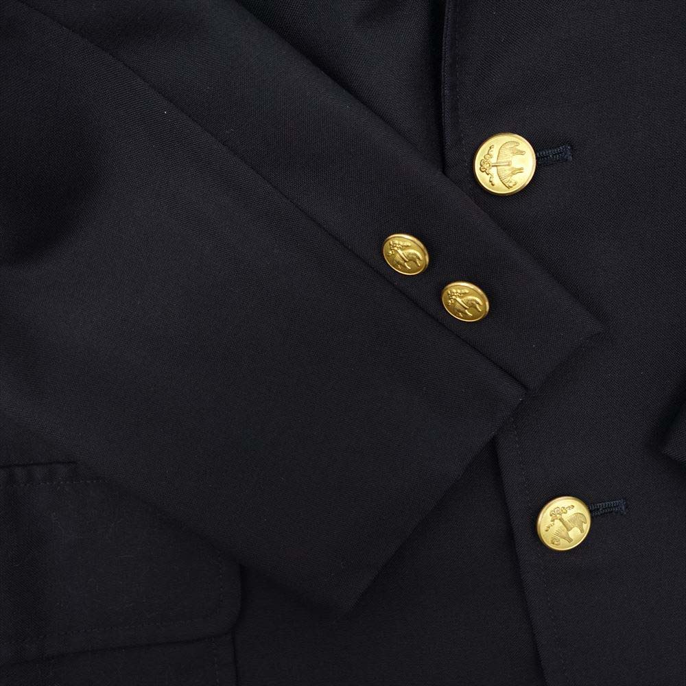 Brooks Brothers ブルックスブラザーズ 3B 金ボタン ウール ブレザー ジャケット ブラック系 BA　A6【中古】