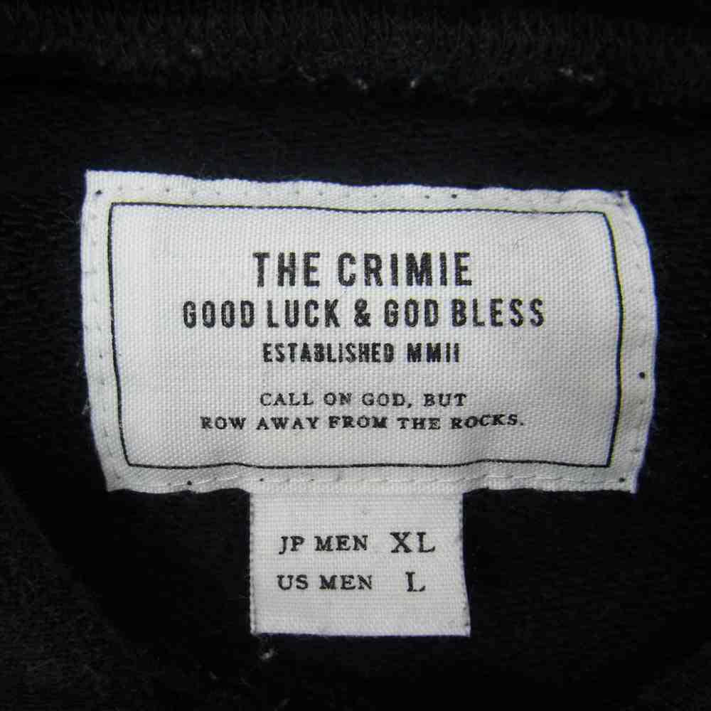 CRIMIE クライミー C1K1-SW12 SWEAT PARKA THE CRIMIE プリント プルオーバー パーカー ブラック系 XL【中古】
