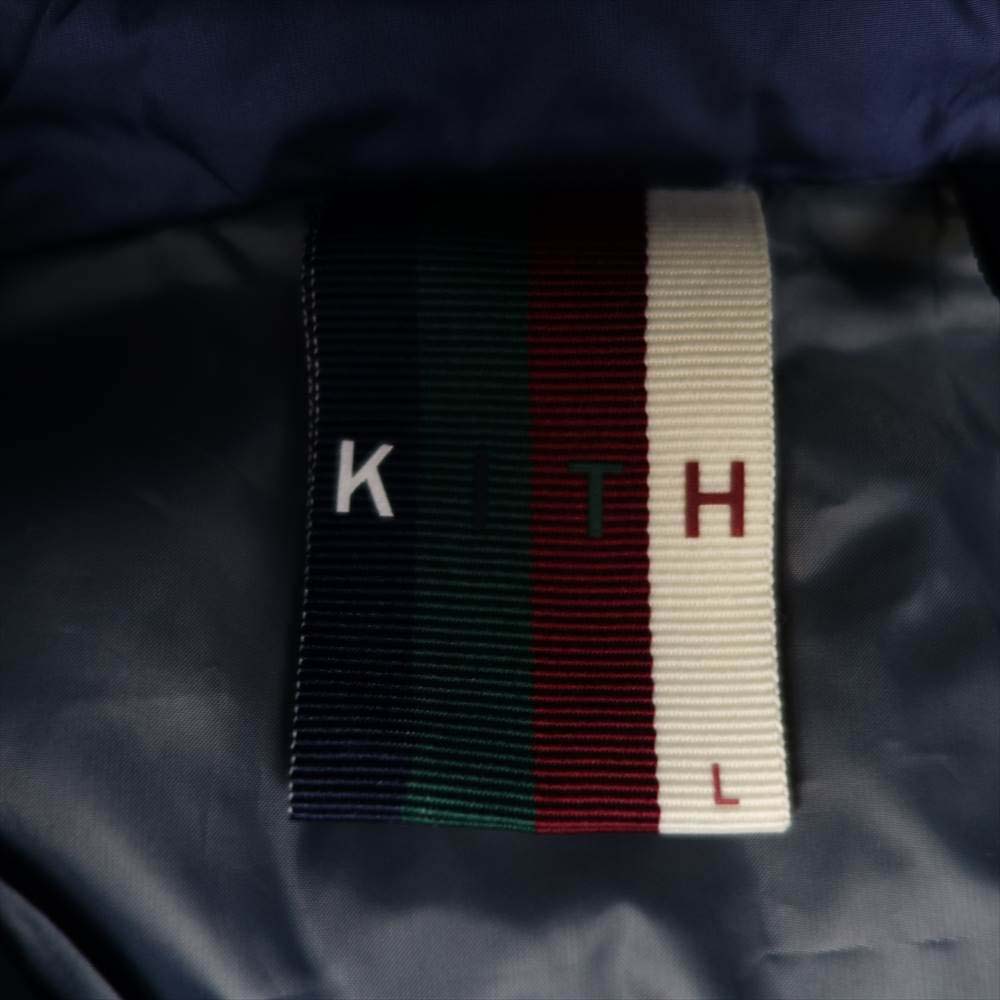 キス 18AW KH1117-105 Carson Down Hoodie カーソン ダウン フーディー プルオーバー パーカー ネイビー系 L【極上美品】【中古】