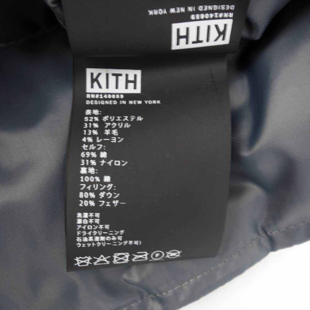 キス 18AW KH1117-105 Carson Down Hoodie カーソン ダウン フーディー プルオーバー パーカー ネイビー系 L【極上美品】【中古】