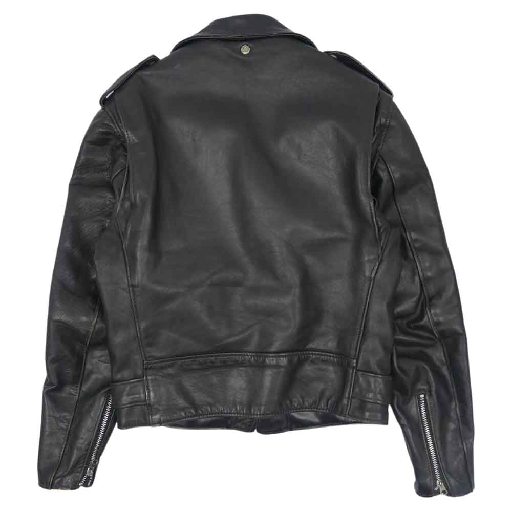 schott ショット ヴィンテージ 牛タグ TALON ZIP レザー ダブル ライダース ジャケット ブラック系 38【中古】