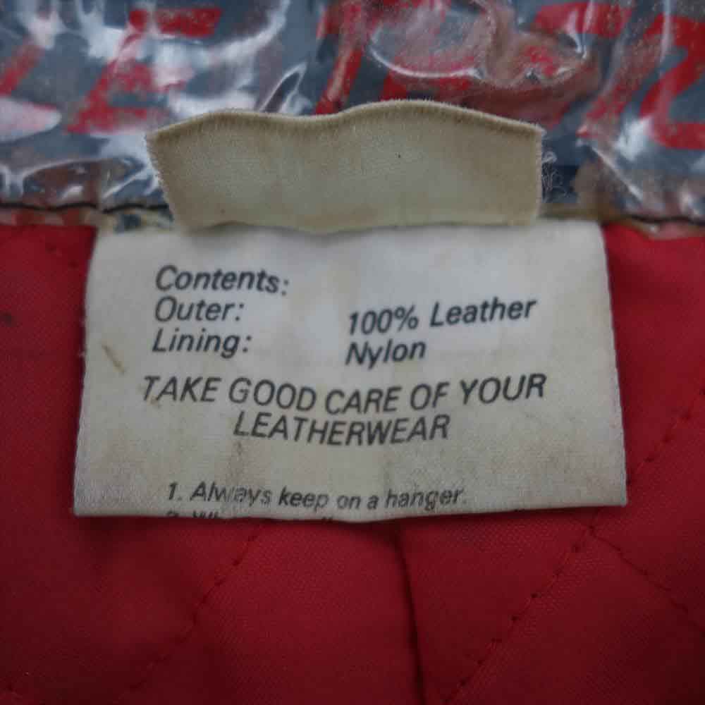 TT レザー ヴィンテージ パテッド レザー ダブル ライダース ジャケット ブラック系 40【中古】