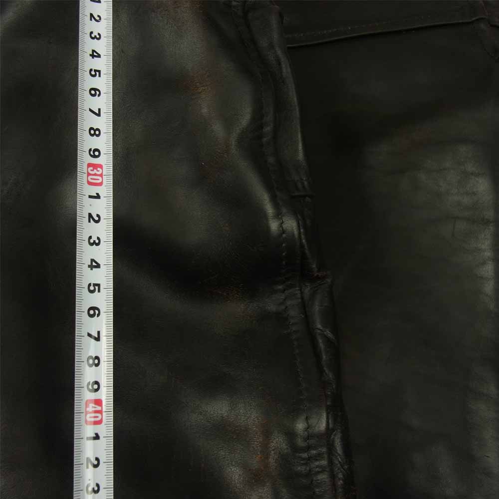 AERO LEATHER エアロレザー Highwayman ハイウェイマン ホースハイド レザー ブラック系 34【中古】