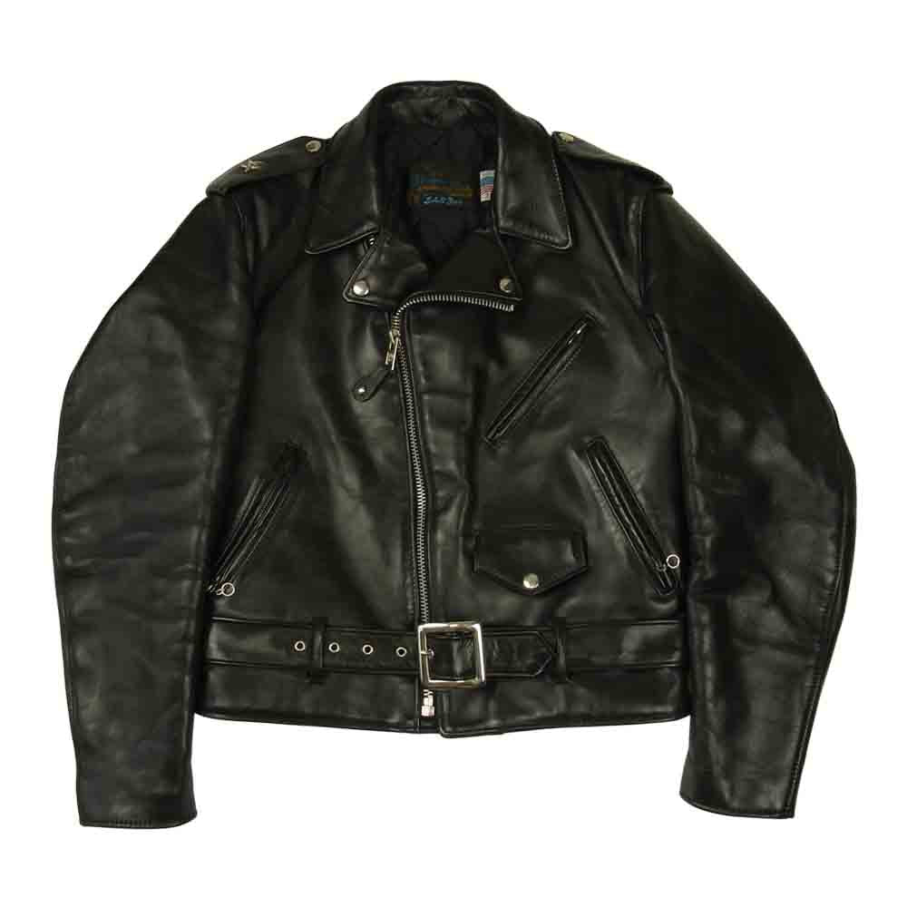 schott ショット 613H ホースハイド ワンスター ダブル ライダース ジャケット ブラック系 38【中古】