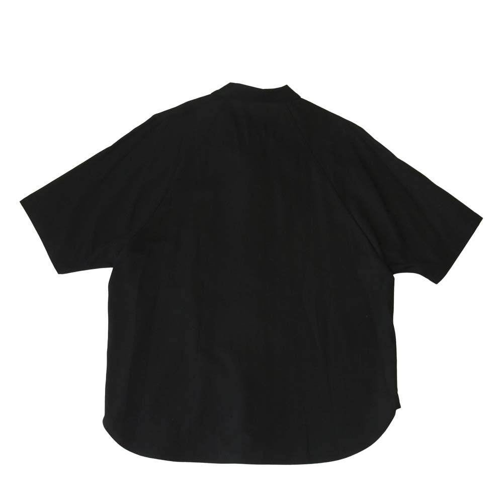 ato アトウ riri ジップ ボックス 半袖 シャツ ブラック系 46【中古】