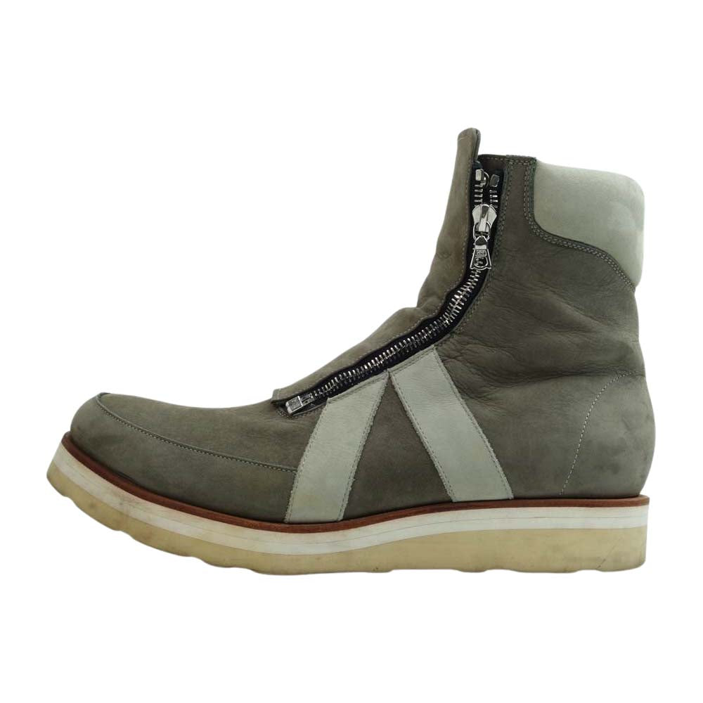 ISAMUKATAYAMA BACKLASH イサムカタヤマバックラッシュ NERVE 2WAY WEDGE BOOTS ジップ ハイカット スニーカー グレー系 実寸28cm【中古】