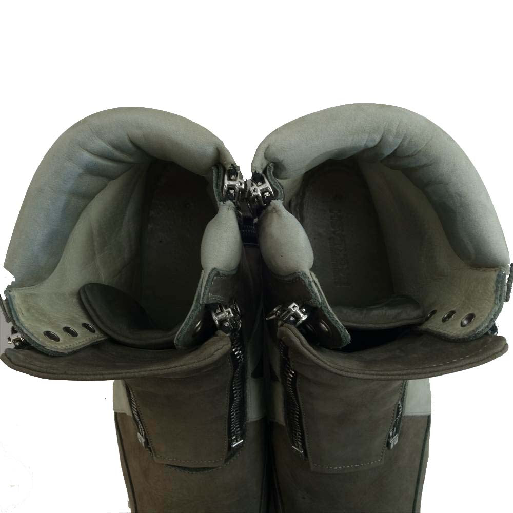 ISAMUKATAYAMA BACKLASH イサムカタヤマバックラッシュ NERVE 2WAY WEDGE BOOTS ジップ ハイカット スニーカー グレー系 実寸28cm【中古】
