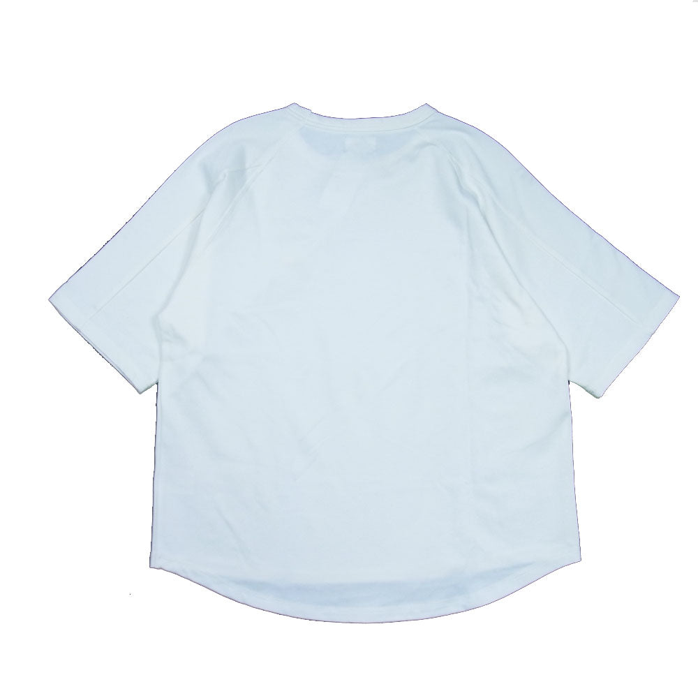 NUMBER(N)INE ナンバーナイン 171322019 ドレッシーポンチ ラグランクルーネック Tシャツ ホワイト系 3【新古品】【未使用】【中古】