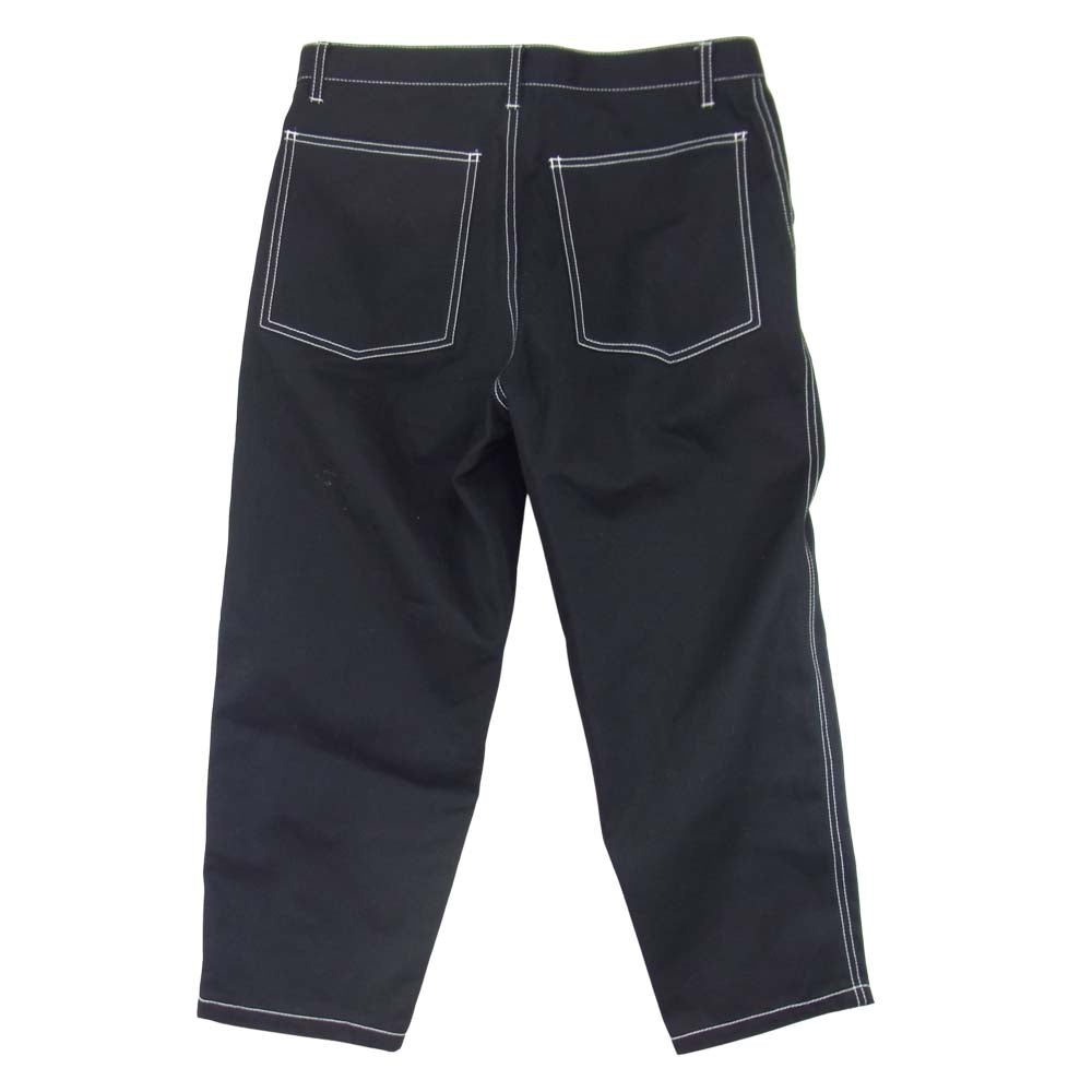 COMME des GARCONS コムデギャルソン SHIRT S26151 フランス製 綿ツイル ストライプ ステッチ テーパード パンツ ブラック系 XS【美品】【中古】