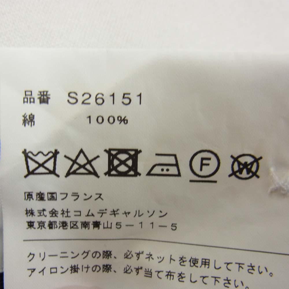 COMME des GARCONS コムデギャルソン SHIRT S26151 フランス製 綿ツイル ストライプ ステッチ テーパード パンツ ブラック系 XS【美品】【中古】