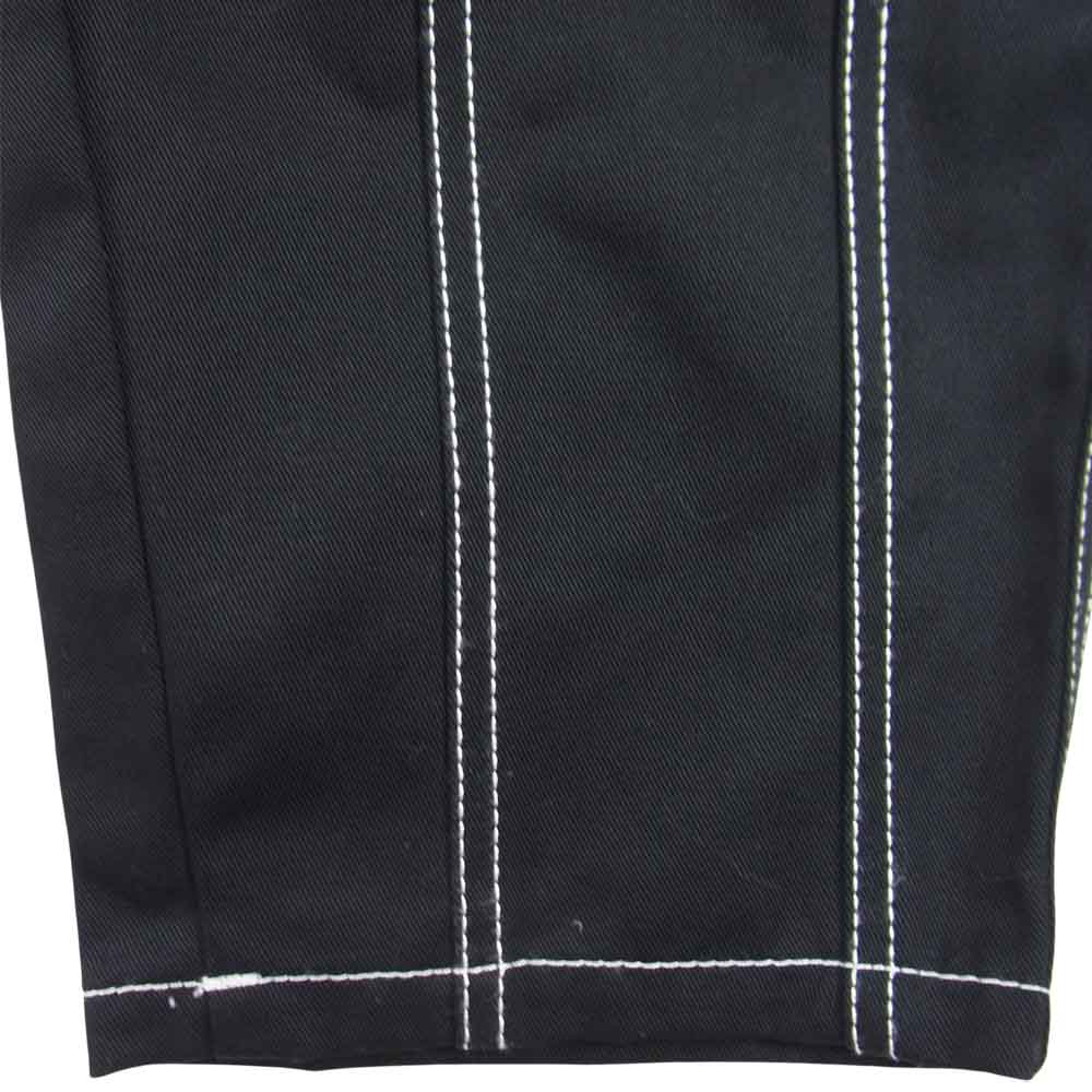 COMME des GARCONS コムデギャルソン SHIRT S26151 フランス製 綿ツイル ストライプ ステッチ テーパード パンツ ブラック系 XS【美品】【中古】