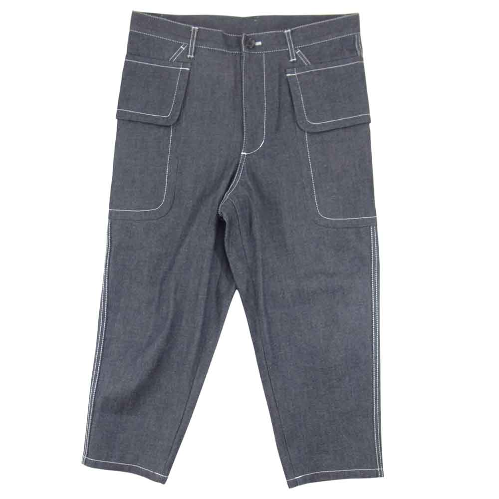 COMME des GARCONS コムデギャルソン SHIRT S25145 フランス製 ビッグ ポケット テーパード デニム パンツ ブラック系 XS【極上美品】【中古】