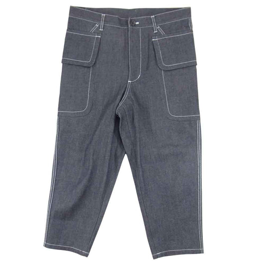 COMME des GARCONS コムデギャルソン SHIRT S25145 フランス製 ビッグ ポケット テーパード デニム パンツ ブラック系 XS【極上美品】【中古】